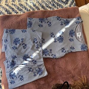 Pastels Blue Floral Matching Set